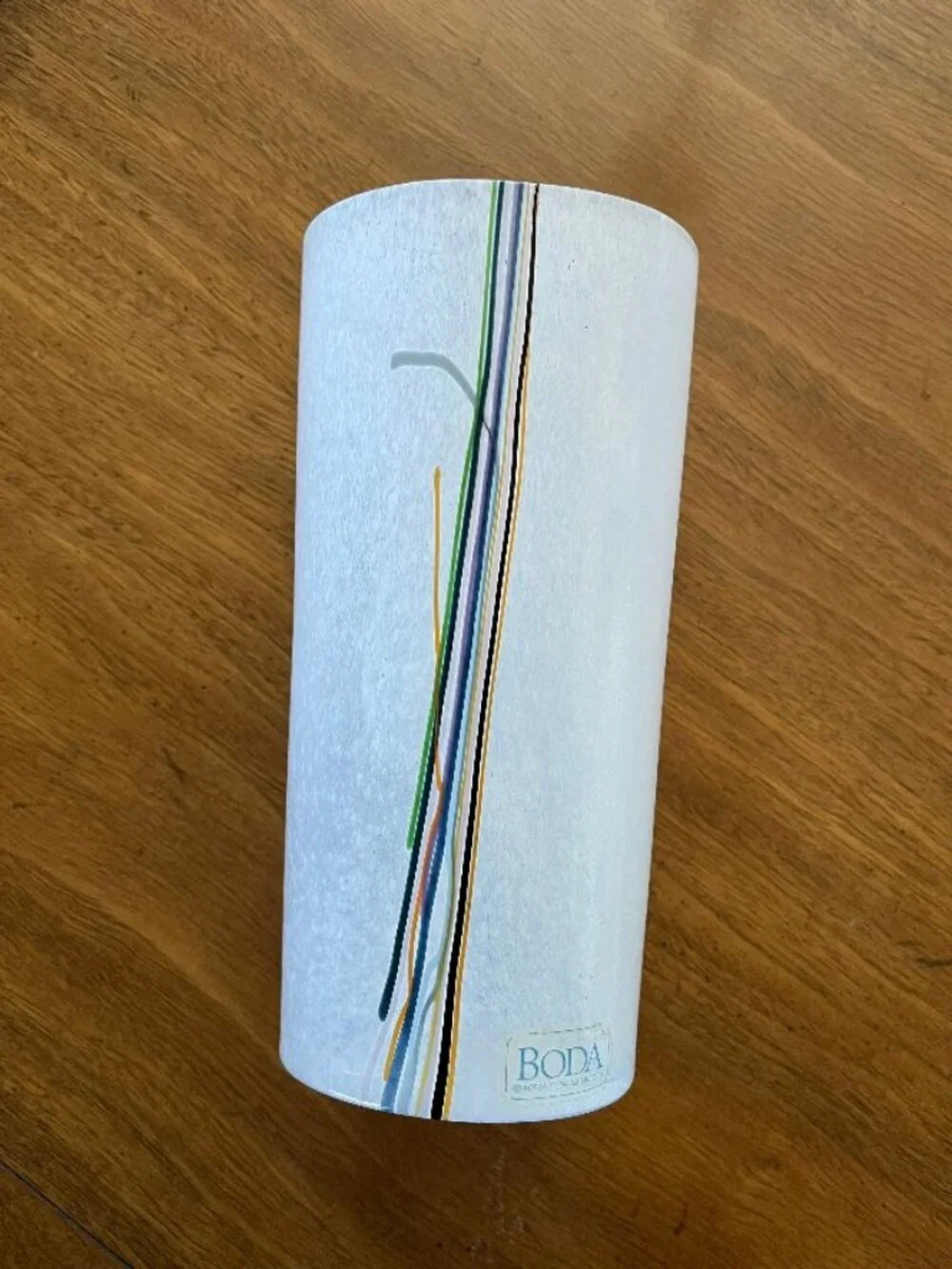 Bertil Vallien‎ Kosta Boda Rainbow Series Vase #48227 Signed Swedish Art Glass